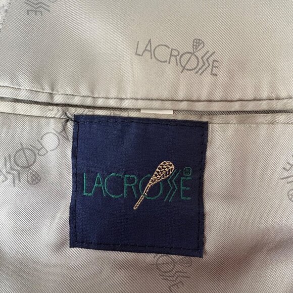 Vintage Lacrosse Mens Camel Hair Gray Blazer 42L Made In USA Lined Flaws - Picture 3 of 12